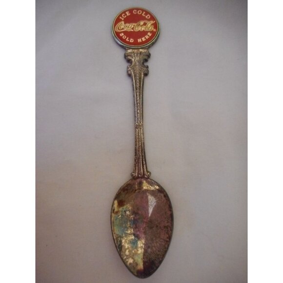 Vintage 1995 Coca Cola Collectible Metal Spoon Made New Zealand Silver Plate #3 - Picture 1 of 3